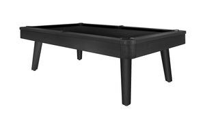 Legacy Billiards 8 Ft Collins Pool Table in Raven Finish with Black Cloth