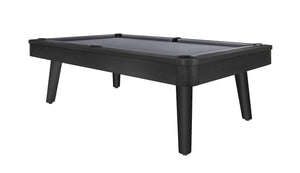 Legacy Billiards 8 Ft Collins Pool Table in Raven Finish with Grey Cloth