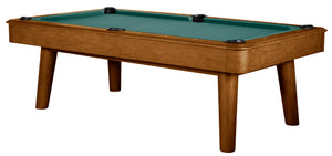 Legacy Billiards 8 Ft Collins Pool Table in Walnut Finish with Dark Green Cloth