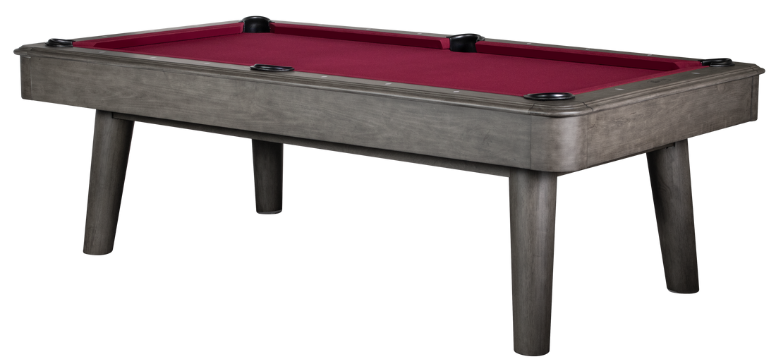 Legacy Billiards 8 Ft Collins Pool Table in Shade Finish with Red Cloth Primary Image
