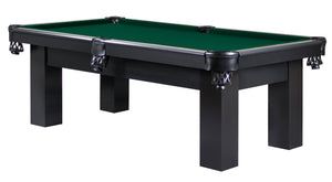 Legacy Billiards 7 Ft Colt Pool Table in Raven Finish with Dark Green Cloth