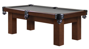 Legacy Billiards Seven Foot Colt Pool Table in nutmeg finish with grey cloth