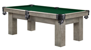 Legacy Billiards 7 Ft Colt Pool Table in Overcast Finish with Dark Green Cloth