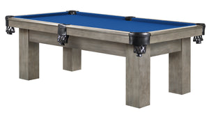 Legacy Billiards 7 Ft Colt Pool Table in Overcast Finish with Euro Blue Cloth