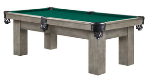 Legacy Billiards 7 Ft Colt Pool Table in Overcast Finish with Traditional Green Cloth