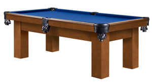 Legacy Billiards 7 Ft Colt Pool Table in Walnut Finish with Euro Blue Cloth