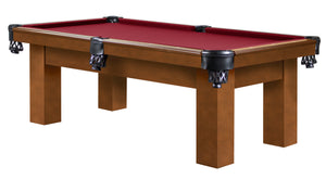 Legacy Billiards 7 Ft Colt Pool Table in Walnut Finish with Legacy Red Cloth