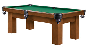 Legacy Billiards 7 Ft Colt Pool Table in Walnut Finish with Traditional Green Cloth