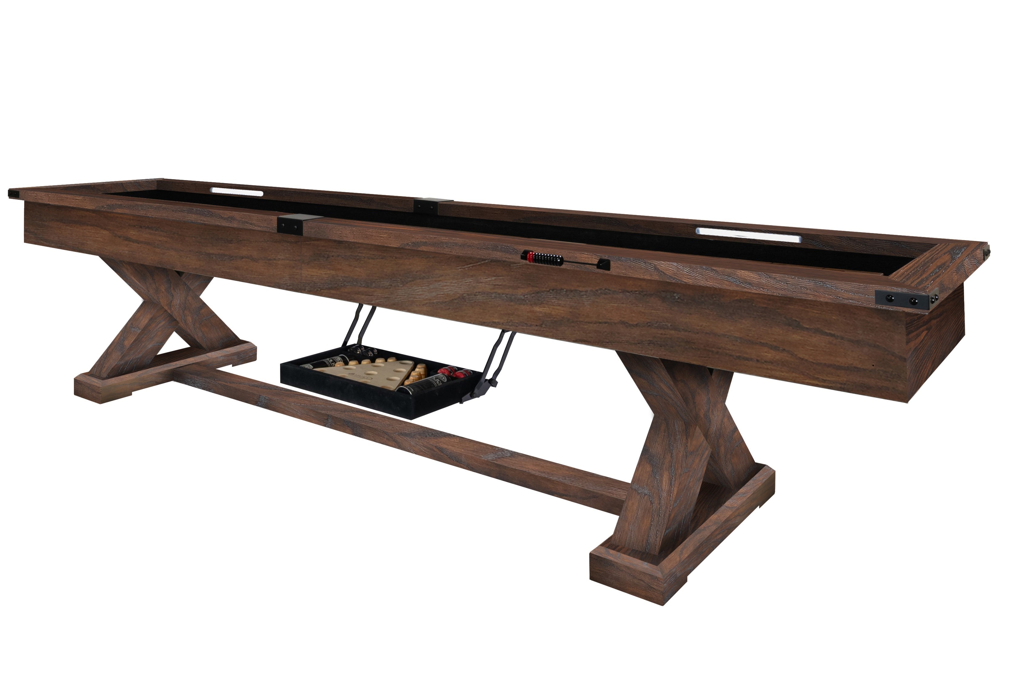 Legacy Billiards Cumberland 12 Ft Shuffleboard in Whiskey Barrel Finish