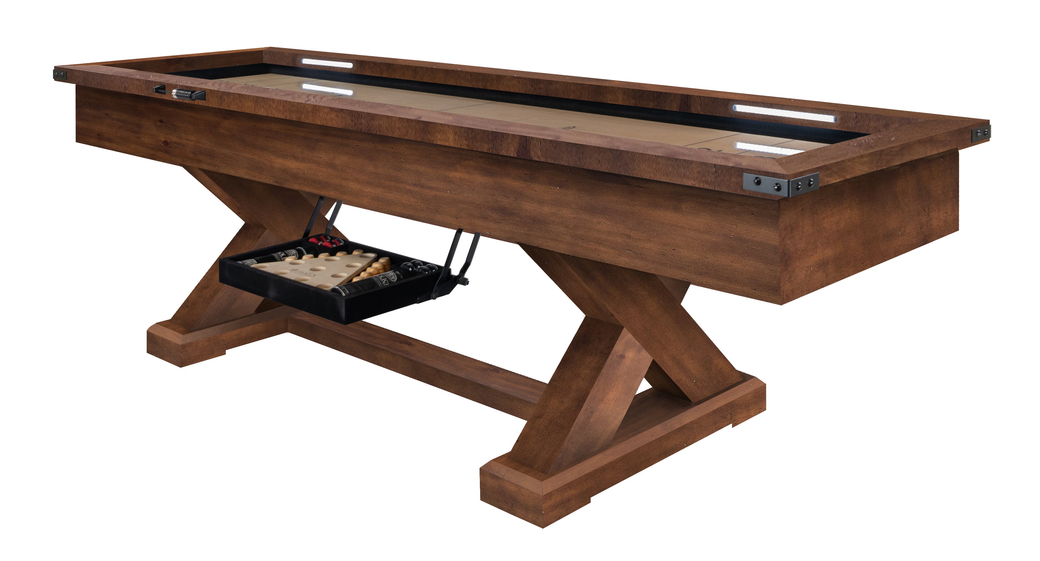 Legacy Billiards Cumberland 9 Ft Shuffleboard in Gunshot Finish