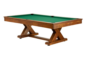 Legacy Billiards 7 Ft Cumberland Pool Table in Natural Acacia Finish with Green Cloth