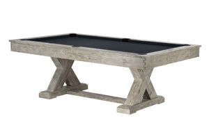 Legacy Billiards 7 Ft Cumberland Pool Table in Ash Grey Finish with Black Cloth