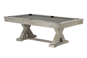 Legacy Billiards 7 Ft Cumberland Outdoor Pool Table in Ash Grey Finish with Charcoal Outdoor Cloth
