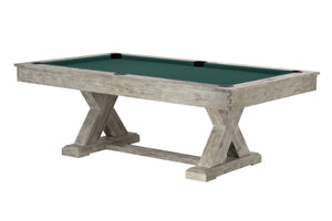 Legacy Billiards 7 Ft Cumberland Pool Table in Ash Grey Finish with Dark Green Cloth