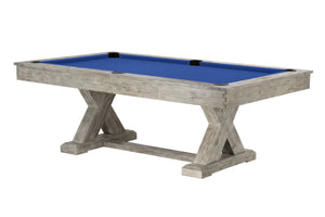 Legacy Billiards 7 Ft Cumberland Pool Table in Ash Grey Finish with Blue Cloth