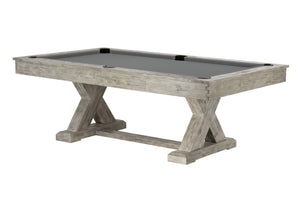 Legacy Billiards 7 Ft Cumberland Pool Table in Ash Grey Finish with Grey Cloth