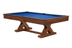 Legacy Billiards 7 Ft Cumberland Pool Table in Gunshot Finish with Blue Cloth