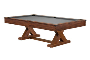 Legacy Billiards 7 Ft Cumberland Pool Table in Gunshot Finish with Grey Cloth
