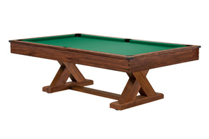 Legacy Billiards 7 Ft Cumberland Pool Table in Gunshot Finish with Green Cloth