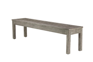 Legacy Billiards Cumberland Outdoor Pool Table Dining Bench in Ash Grey Finish