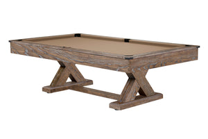 Legacy Billiards 7 Ft Cumberland Pool Table in Smoke Finish with Tan Cloth