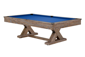 Legacy Billiards 7 Ft Cumberland Pool Table in Smoke Finish with Blue Cloth