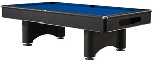 Legacy Billiards 8 Ft Destroyer Pool Table in Graphite Finish with Blue Cloth