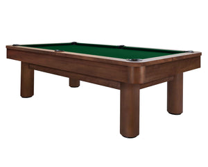 Legacy Billiards Dillard 7 Ft Pool Table in Nutmeg Finish with Dark Green Cloth