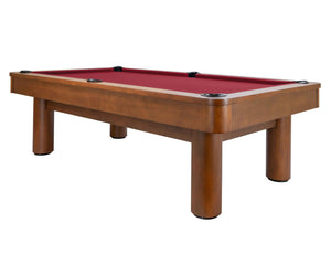 Legacy Billiards Dillard 7 Ft Pool Table in Walnut Finish with Legacy Red Cloth