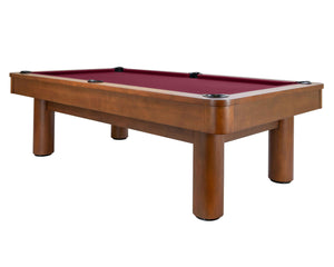 Legacy Billiards Dillard 7 Ft Pool Table in Walnut Finish with Wine Cloth