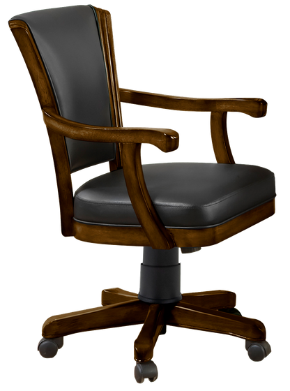 Legacy Billiards Elite Gas Lift Game Chair in Nutmeg Finish Primary Image