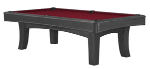 Legacy Billiards Ella II Pool Table in Graphite Finish with Red Cloth - Primary