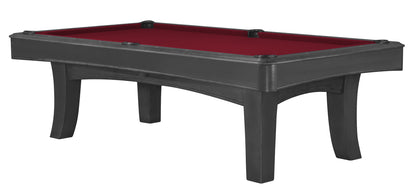Legacy Billiards 7 Ft Ella II Pool Table in Graphite Finish with Red Cloth