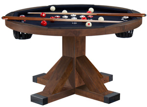 Legacy Billiards Sterling 3 in 1 Game Table with Poker, Dining and Bumper Pool in Gunshot Finish