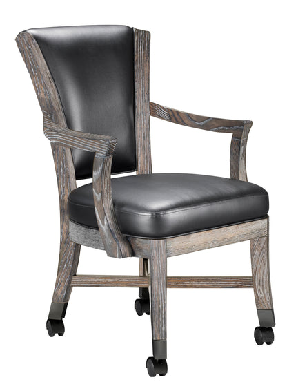 Elite Caster Game Chairs in Whiskey Barrel Finish