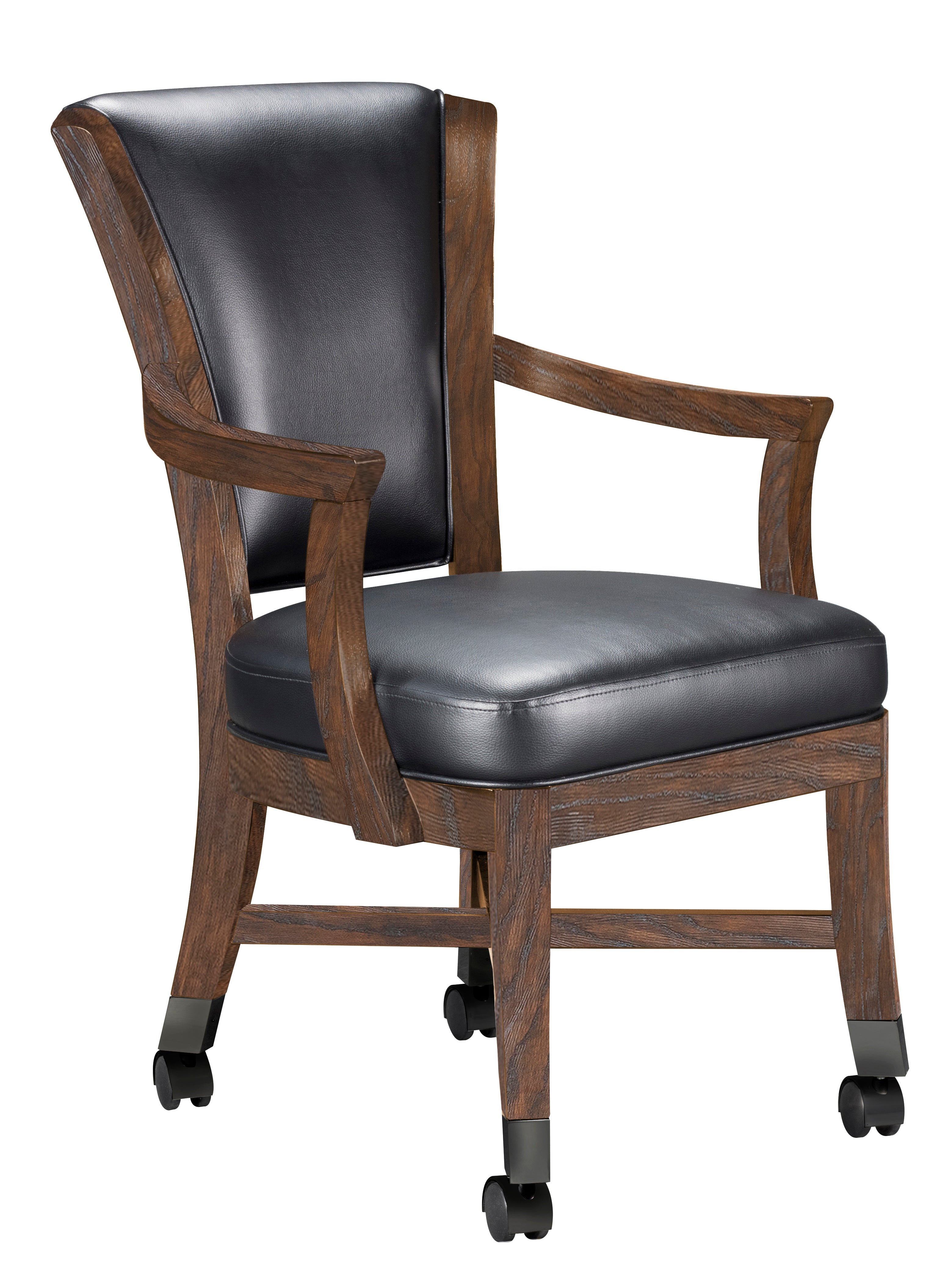 Legacy Billiards Elite Caster Game Chair in Whiskey Barrel Finish