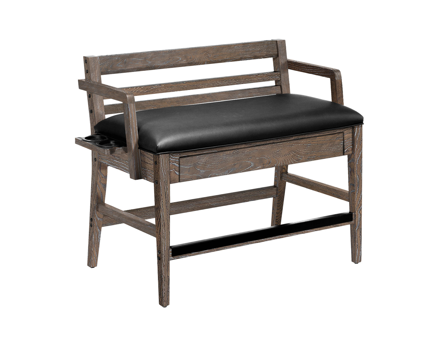 Legacy Billiards Baylor Storage Spectator Bench in Smoke Finish