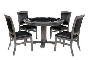 Legacy Billiards Heritage 3 in 1 Game Set with Table and 4 Chairs in Overcast Finish