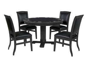Legacy Billiards Heritage 3 in 1 Game Set with Table and 4 Chairs in Raven Finish