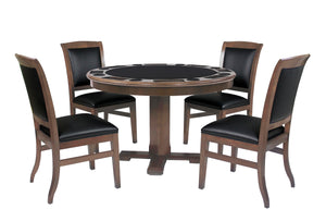 Legacy Billiards Heritage 3 in 1 Game Set with Table and 4 Chairs in Walnut Finish
