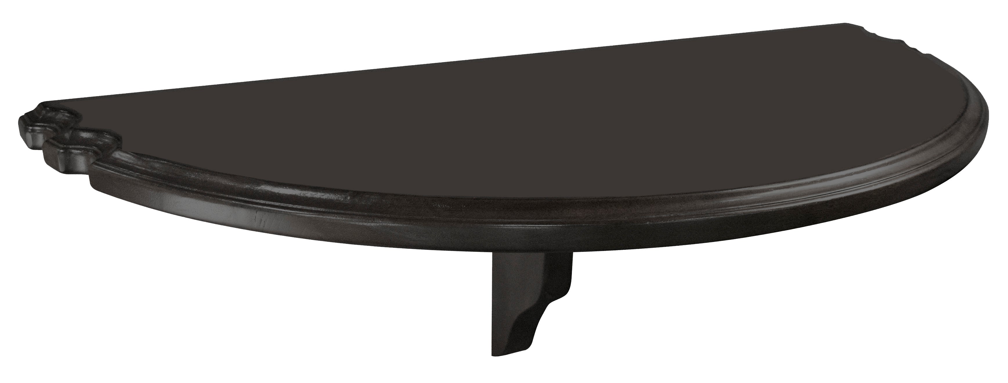 Legacy Billiards Oversized Semi Circle Wall Shelf with Cue Notches in Graphite Finish