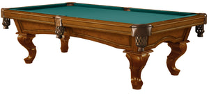 Legacy Billiards 7 Ft Mallory Pool Table in Walnut Finish with Dark Green Cloth