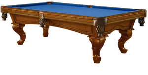 Legacy Billiards 7 Ft Mallory Pool Table in Walnut Finish with Blue Cloth