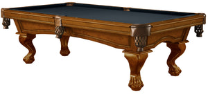 Legacy Billiards 8 Ft Megan Pool Table in Walnut Finish with Black Cloth