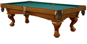 Legacy Billiards 7 Ft Megan Pool Table in Walnut Finish with Dark Green Cloth