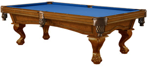 Legacy Billiards 7 Ft Megan Pool Table in Walnut Finish with Blue Cloth