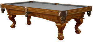Legacy Billiards 8 Ft Megan Pool Table in Walnut Finish with Grey Cloth
