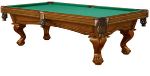 Legacy Billiards 8 Ft Megan Pool Table in Walnut Finish with Green Cloth