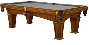 Legacy Billiards 8 Ft Mesa Pool Table in Walnut Finish with Grey Cloth