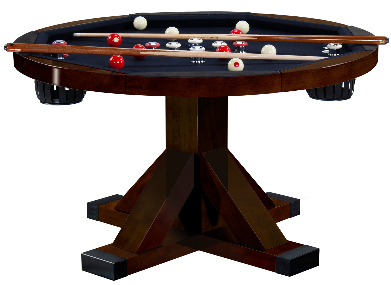 Legacy Billiards Sterling 3 in 1 Game Table with Poker, Dining and Bumper Pool in Nutmeg Finish